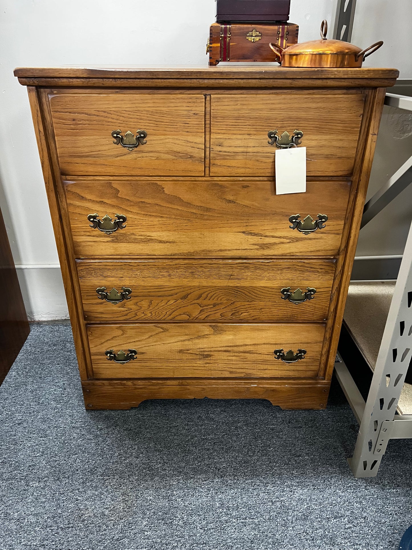 Oak 4 Drawer Chest