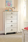 Willowton / Panel Headboard With Mirrored Dresser, Chest And Nightstand