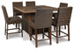 Paradise Trail Outdoor Bar Table and 6 Barstools