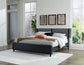 Danziar King Panel Bed with Mirrored Dresser, Chest and Nightstand