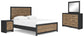 Vertani Queen Panel Bed with Mirrored Dresser and Nightstand