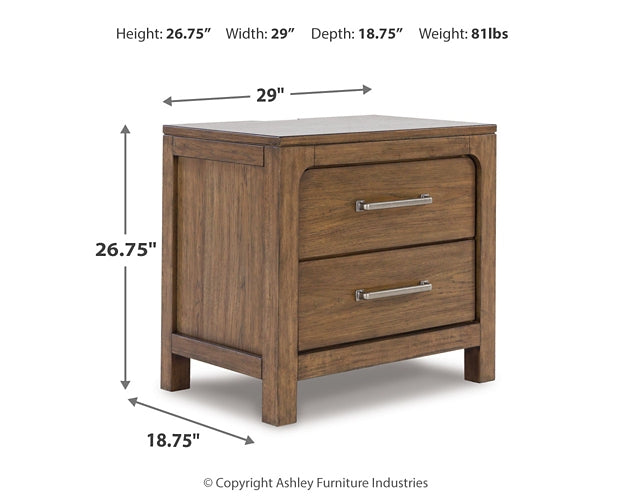 Cabalynn California King Panel Bed with Dresser, Chest and Nightstand