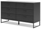 Socalle Full Panel Headboard with Dresser and 2 Nightstands