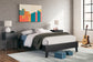 Socalle Full Platform Bed with 2 Nightstands