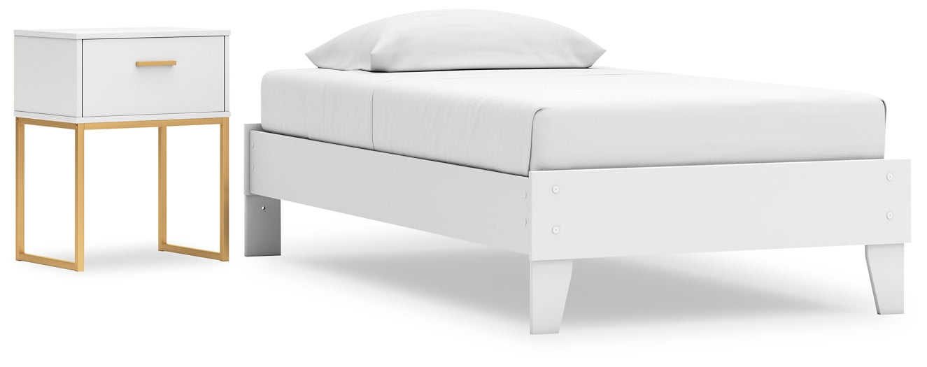 Socalle Twin Platform Bed with Nightstand