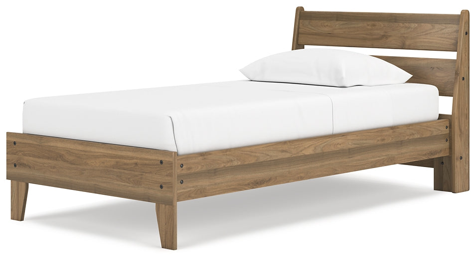 Deanlow Twin Platform Panel Bed with Dresser, Chest and 2 Nightstands