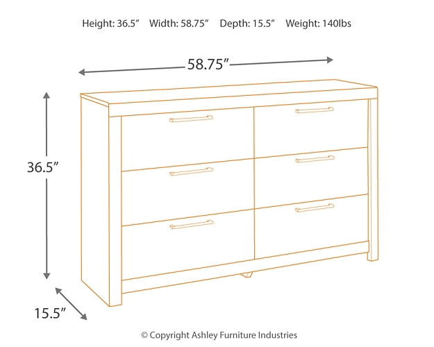 Derekson Full Panel Bed with Dresser