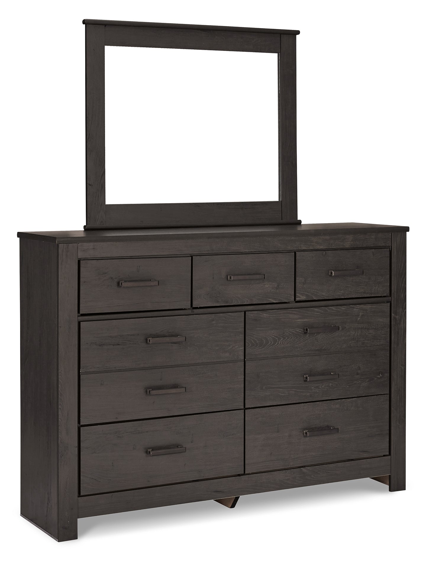 Brinxton Queen/Full Panel Headboard with Mirrored Dresser, Chest and Nightstand