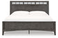 Montillan California King Panel Bed with Mirrored Dresser and Nightstand